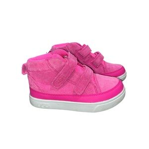 UGG Toddler Rennon II Weather High Top Sneaker Size 10 Pink Waterproof Suede